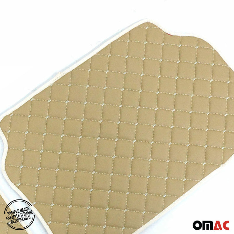 Tappetini in similpelle beige per BMW Serie 5 F10 2010-2017, 4 pezzi