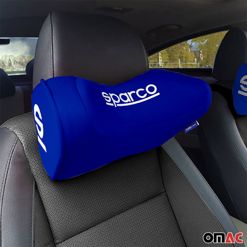 Cuscino cervicale ergonomico per auto in memory foam blu