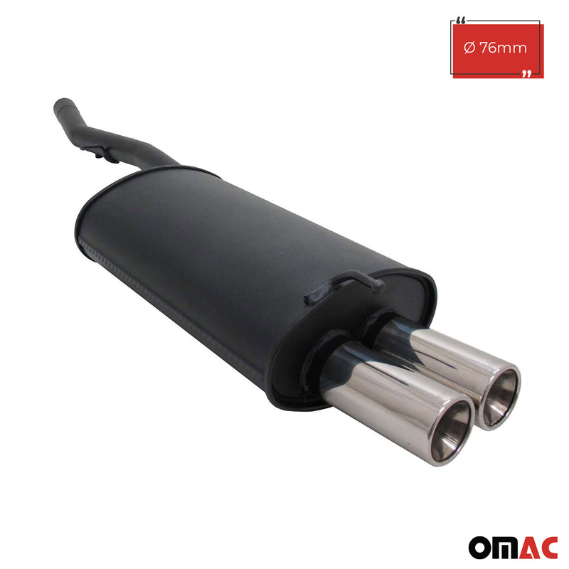 Novus Sportauspuff für BMW E46 318d / 320d 2x76mm Endschalldämpfer mit ABE