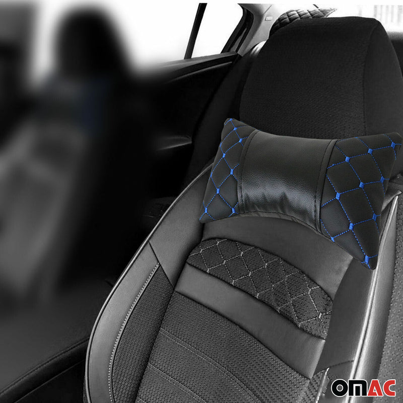 Cuscino cervicale per auto nero blu 8x30cm 