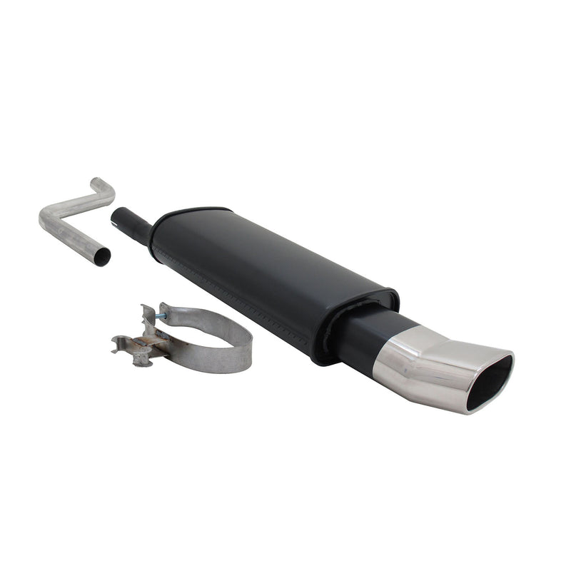 Scarico sportivo Novus per VW Polo 2/3 86C silenziatore posteriore 135x75mm DTM con ABE 