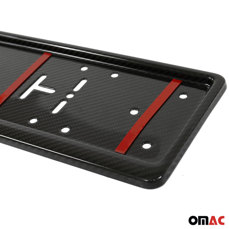Porta targa auto porta targa cornice bordo carbonio 2 pz 