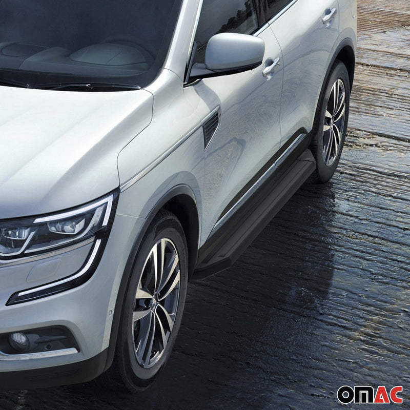 Minigonne laterali per pedane laterali per Renault Koleos 2017-2025 ABE Nero Alu