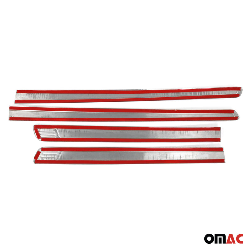 Striscia di protezione per portiera laterale, strisce per portiera, strisce di protezione per portiera per Nissan Navara 2006-2015 Cromate 4x