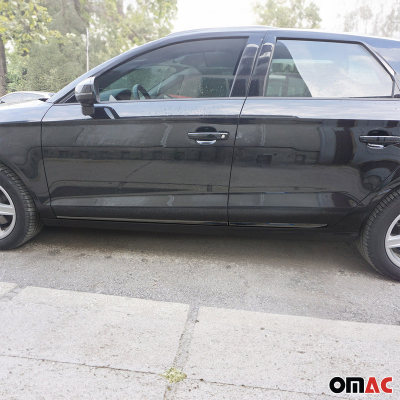 Listello di protezione per portiera laterale per Ford C-Max 2010-2019 acciaio cromato scuro 4x 