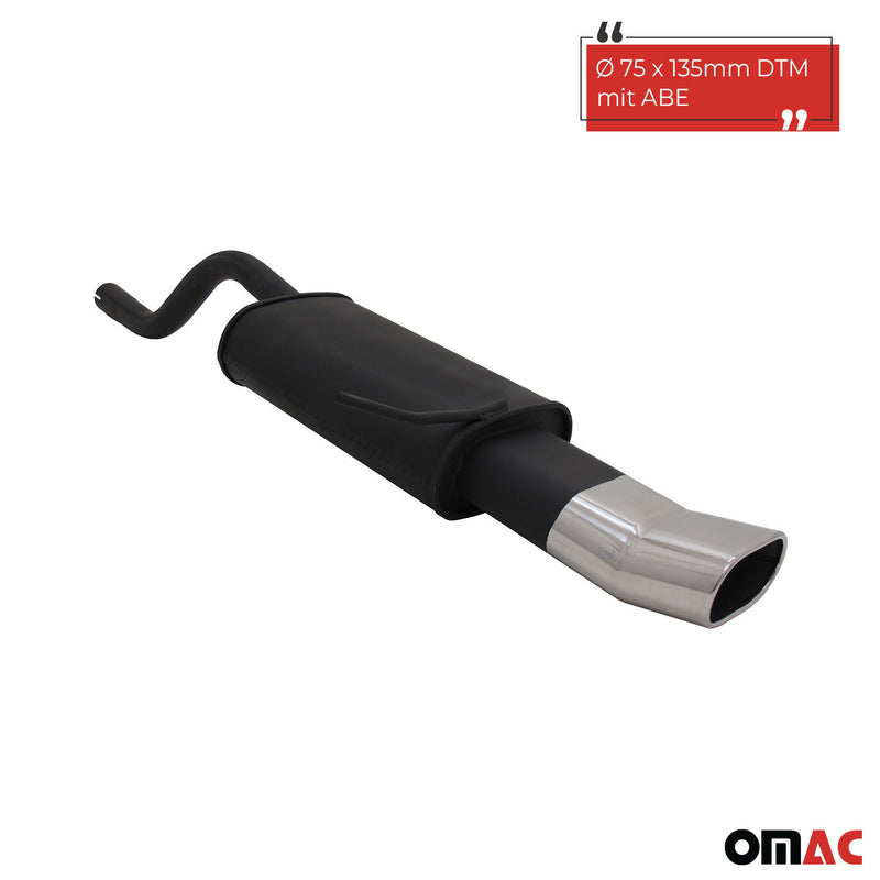 Scarico sportivo Novus per Renault Clio 2 135x75 DTM silenziatore posteriore con ABE 