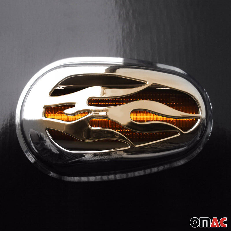 Cornice indicatore di direzione, copertura indicatore laterale per Fiat Linea 2007-2013 cromata ABS 2x 
