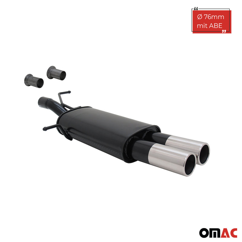 Scarico sportivo Novus per Peugeot 307 / Citroen C4 silenziatore posteriore 2x76mm con ABE 