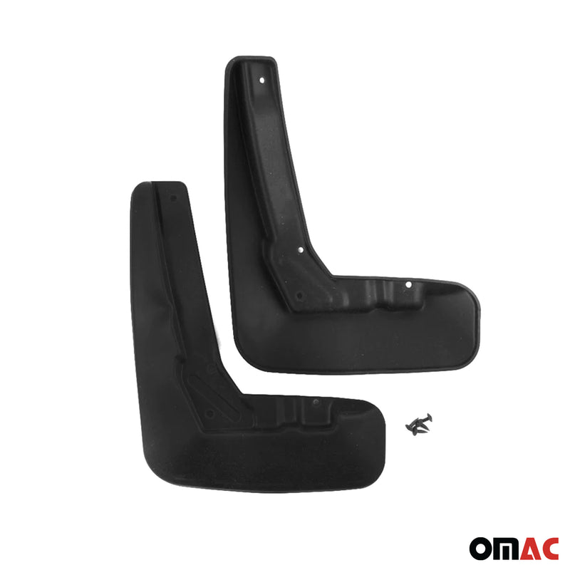 Paraspruzzi per VW Polo 2009-2014 Plastica Nero 4x 