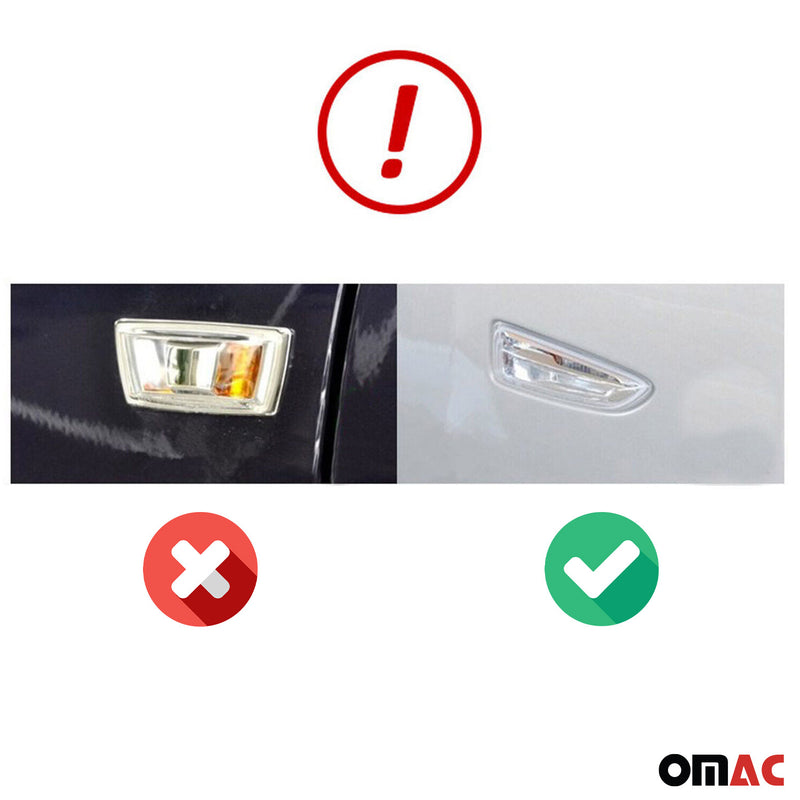 Cornice indicatore di direzione, copertura indicatore di direzione laterale per Opel Grandland X in acciaio inox argento 
