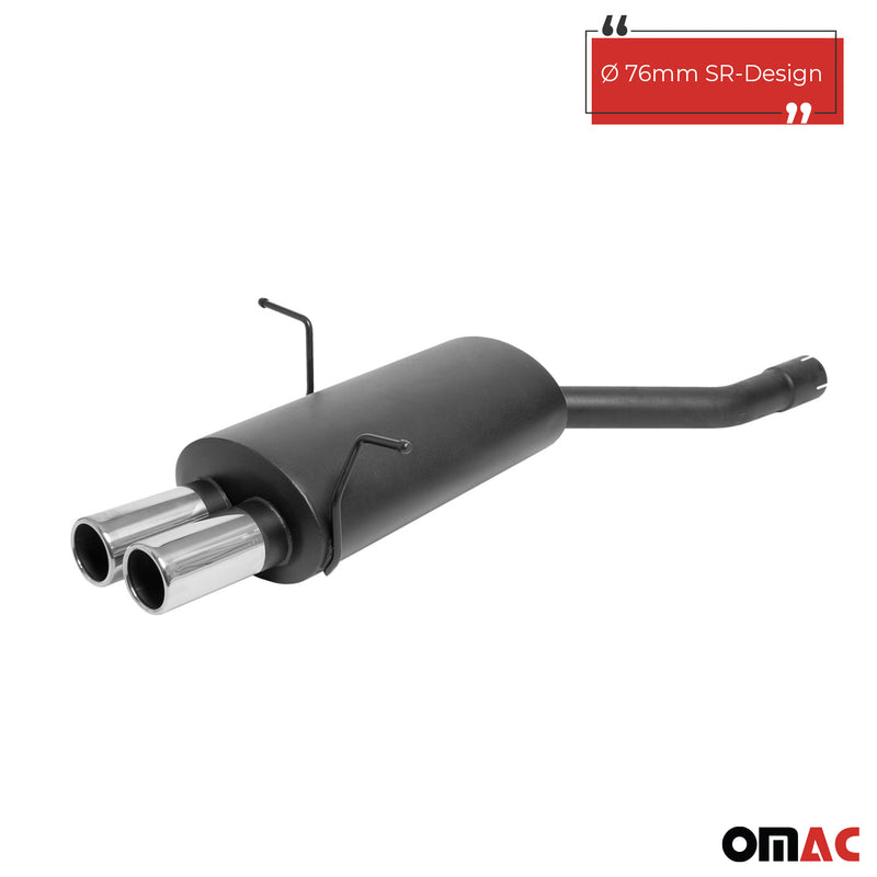 Scarico sportivo Novus in acciaio inox per BMW E46 Limo Touring Coupe silenziatore posteriore 2x76