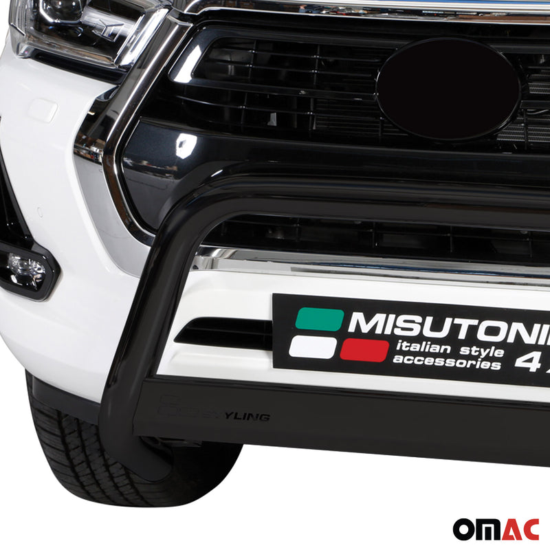 Barra di protezione anteriore per Toyota Hilux 2021-2025 ø63mm acciaio nero 