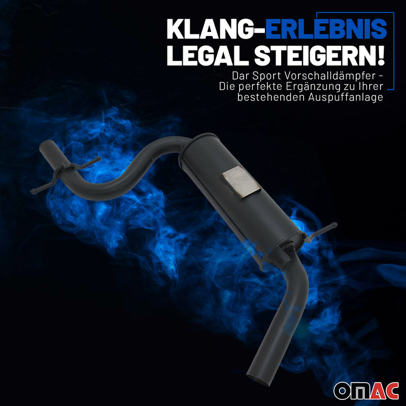 Silenziatore anteriore NOVUS Sport per A3 8P Golf 5 Golf 6 Scirocco con EG 