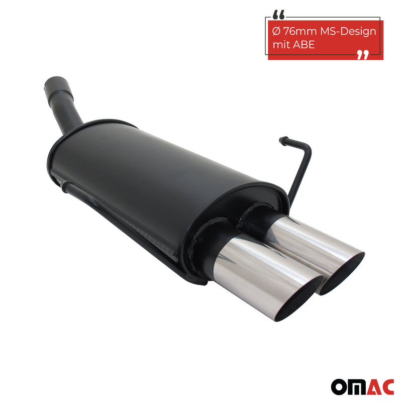 Scarico sportivo Novus per Opel Astra H hatchback 2x76mm MS-Design con ABE 