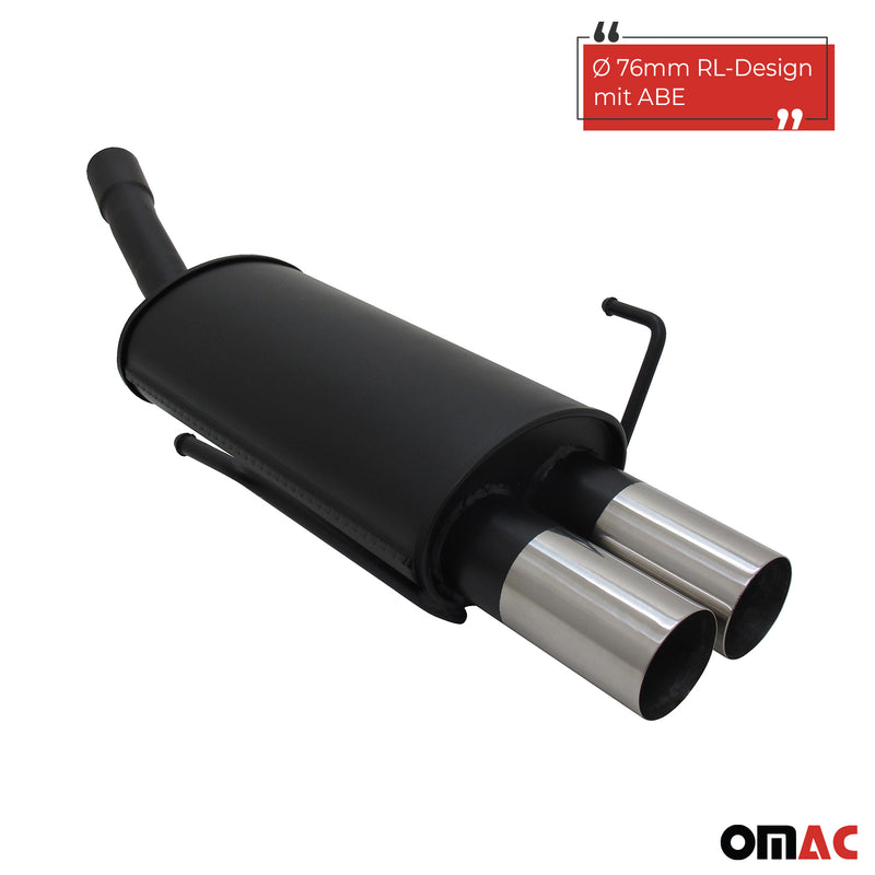 Scarico sportivo Novus per Opel Astra H hatchback 2x76mm design RL con ABE 