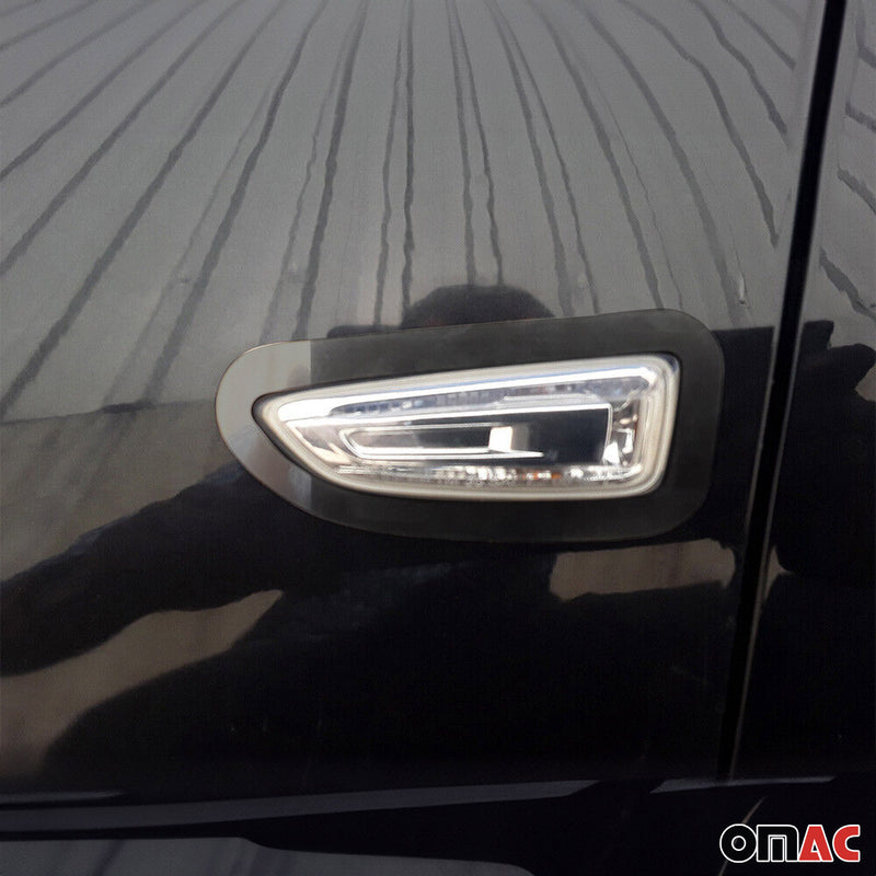 Cornice indicatore di direzione, copertura indicatore di direzione laterale per Opel Astra J 2010-2015 cromata scura 