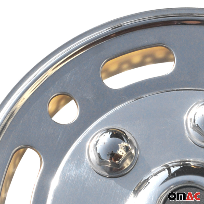 4 coprimozzi copricerchi da 16" per Ford in acciaio argento 