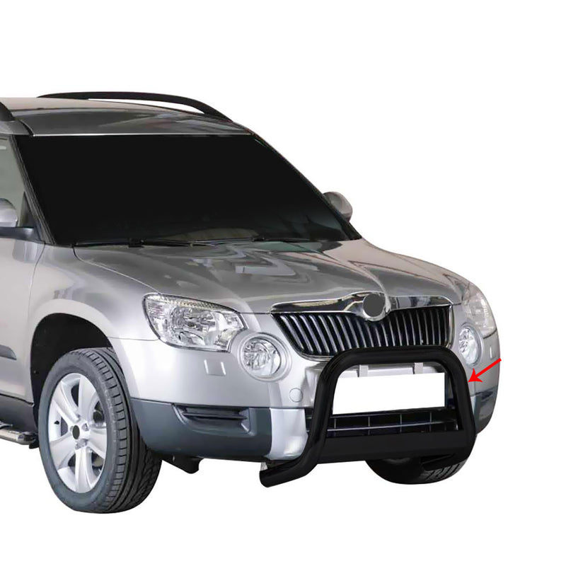 Barra di protezione anteriore per Skoda Yeti 2010-2013 ø63mm acciaio inox nero