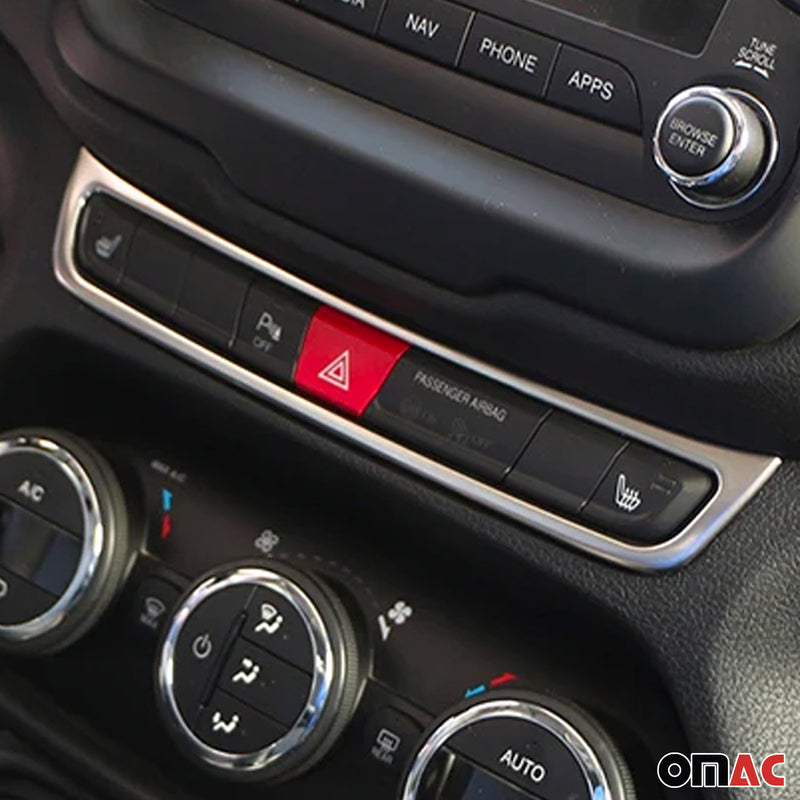 Telaio di controllo dell'aria condizionata per Jeep Renegade 2014-2024 cromato ABS argento
