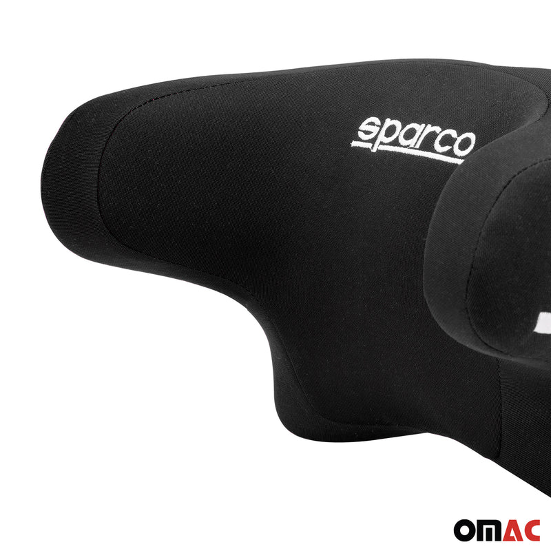 Cuscino cervicale per auto Sparco nero, cuscino ergonomico in schiuma per la testa