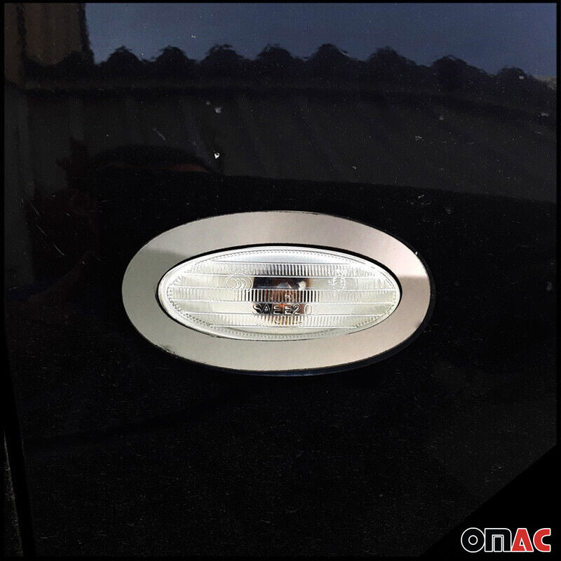 Cornice indicatore di direzione, copertura indicatore di direzione per Nissan Qashqai 2007-2013 in acciaio inox argento 