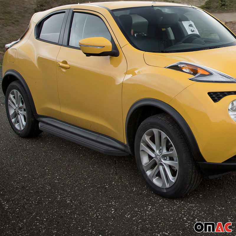 Pedane laterali per Nissan Juke 2010-2016 alluminio nero ABE