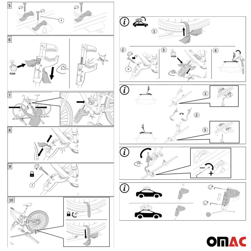 Set portapacchi + portabici per Dacia Dokker 2012-2024 alluminio nero 3x 