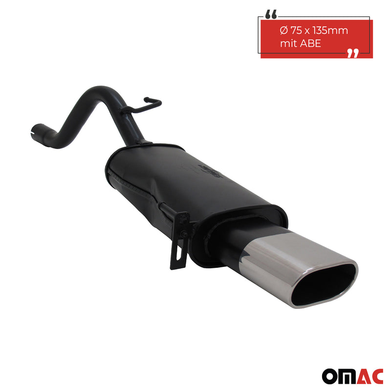 Scarico sportivo Novus per Fiat Grande Punto 199 silenziatore posteriore 135x75mm con ABE 