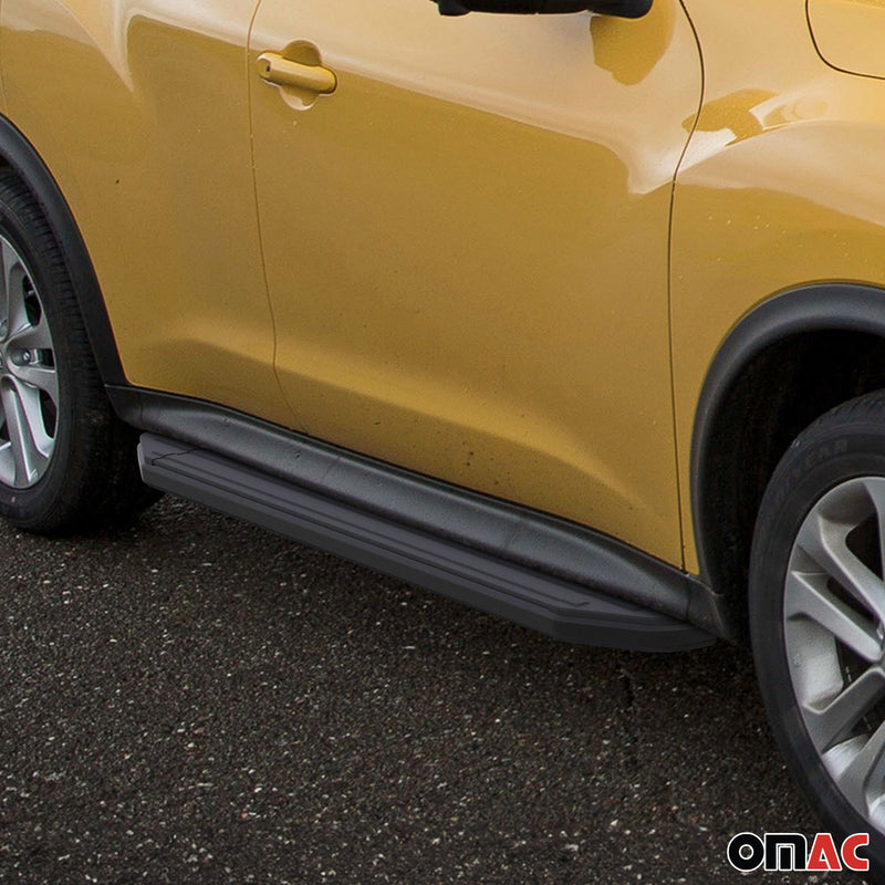 Pedane laterali per Nissan Juke 2010-2016 alluminio nero ABE