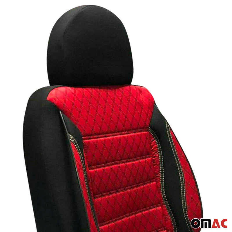 Coprisedili per Opel Combo 2012-2019 Nero Rosso Set 2 posti anteriori